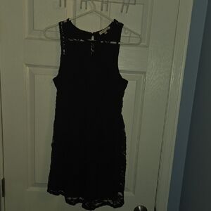 Monteau Black Lace Mini Dress